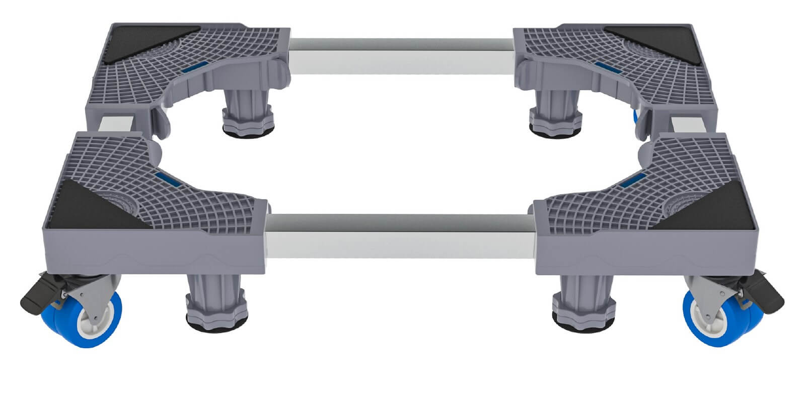 עגלת נשיאה מתכווננת למכונת כביסה עם 4 גלגלים כפולים 8 רגלי הרמה