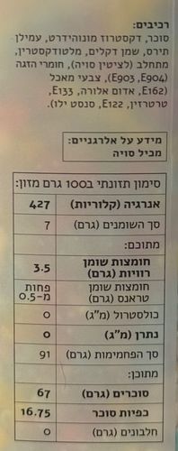 סוכריות לקישוט - קונפטי כוכבים (90 גרם) - ללא גלוטן
