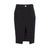 Cool wool skirt with contrasting topstitching