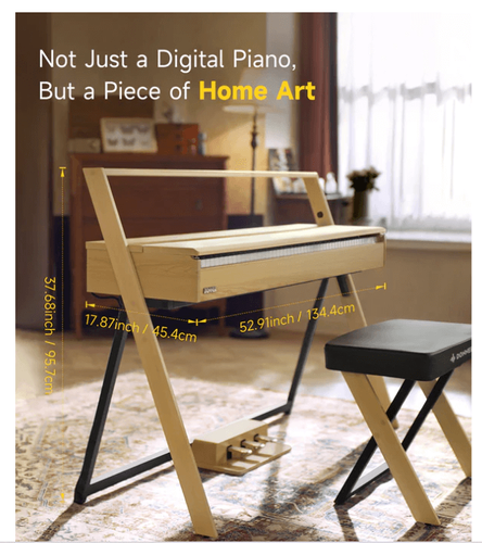 פסנתר חשמלי רהיט OURA™ R300 בצבע Light wood מבית DONNER