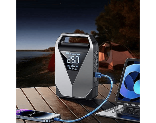  בוסטר התנעה לרכב עם קומפרסור מובנה 12000MAH