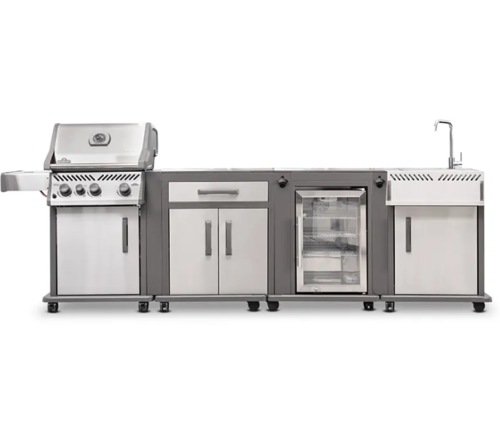 ROGUE MODULAR KITCHEN – NAPOLEON (נירוסטה) | גריל גז + יחידת מקרר + יחידות כיור + יחידת אחסון