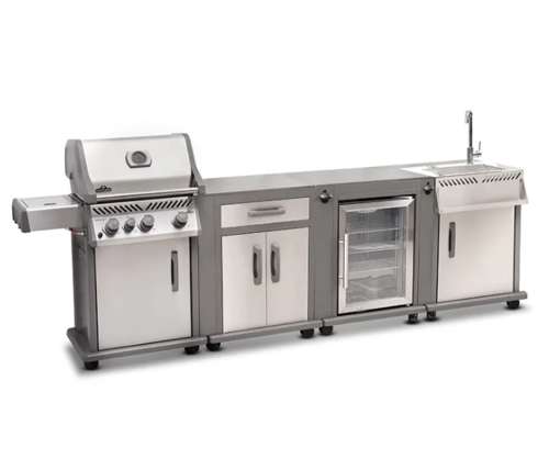 ROGUE MODULAR KITCHEN – NAPOLEON (נירוסטה) | גריל גז + יחידת מקרר + יחידות כיור + יחידת אחסון