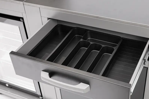 יחידת ארון כפול ומגירה לגריל רוג (שחור) – NAPOLEON