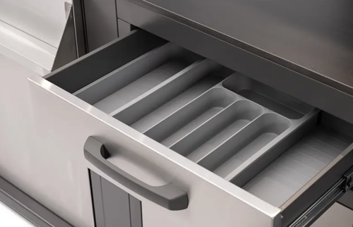 יחידת ארון כפול ומגירה לגריל רוג (נירוסטה ) – NAPOLEON