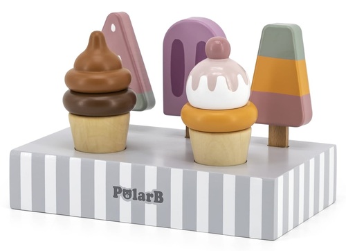 סט 5 גלידות וארטיקים מעץ PolarB