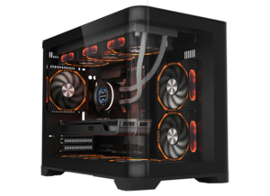 מארז מחשב 1StPlayer UV6 I 3xARGB Fans with HUB+Remote | Black Case
