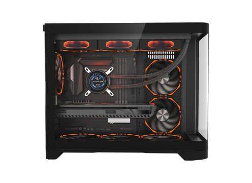 מארז מחשב 1StPlayer UV6 I 3xARGB Fans with HUB+Remote | Black Case