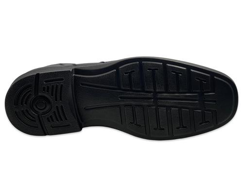 מגפוני גברים מעור בצבע שחור BRILL COMFORT - רוכסן צידי