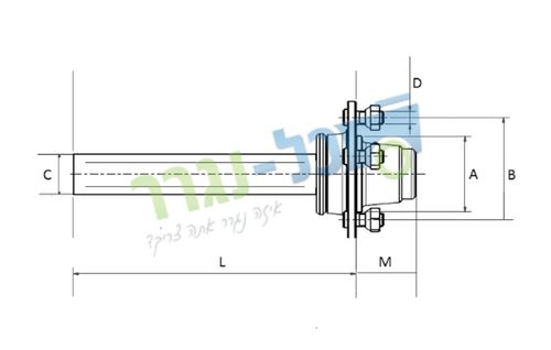 נאבה חקלאית לנגרר חלוקת ברגים 5X112 ריבועי 50X50
