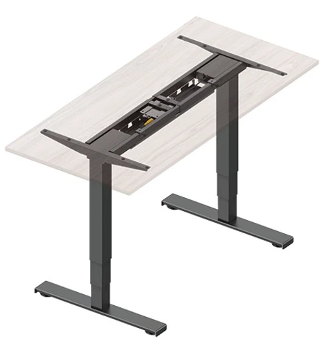 שולחן עמידה ישיבה חשמלי עם 2 מנועים M07-23 R LUMI - שחור