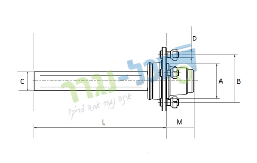 נאבה חקלאית לנגרר חלוקת ברגים 4X100 ריבועי 30X30 מ
