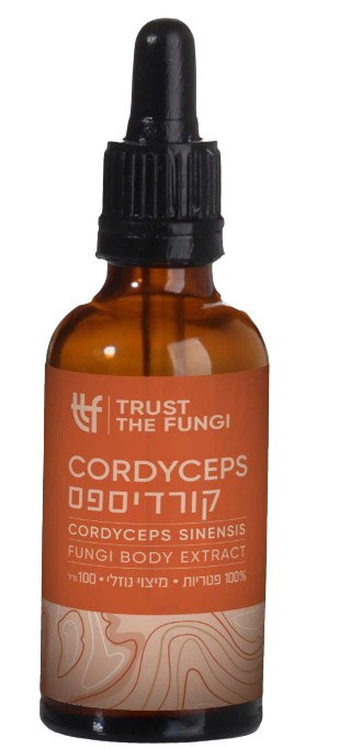 פטריית קורדיספס | מיצוי נוזלי | 100% פטריות | בשיטת FBE | מכיל 100 מ"ל |