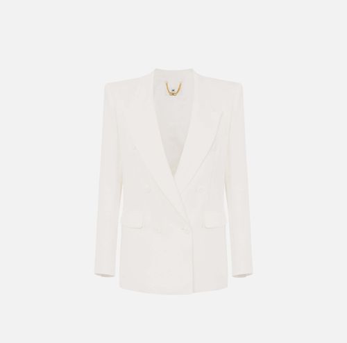 Linen-blend gabardine jacket