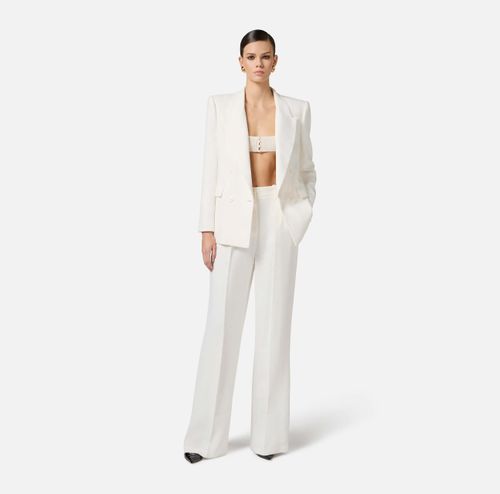 Linen-blend gabardine jacket