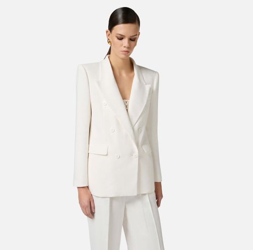 Linen-blend gabardine jacket