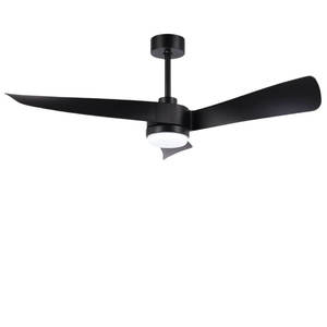 מאוורר תקרה מידאה "52 שחור+ תאורה 18W 2000lm ושלט GaleGlide 52" DC