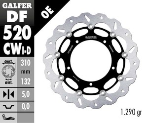 דיסק בלם צף גלפר - GALFER DISC DF520CWD