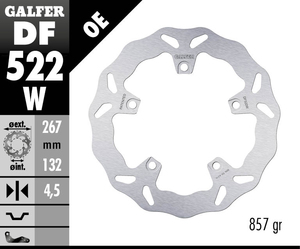 דיסק בלם גלפר - GALFER DISC DF522W