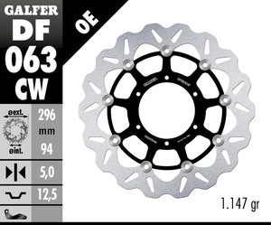 דיסק בלם צף גלפר - GALFER DISC DF063CW
