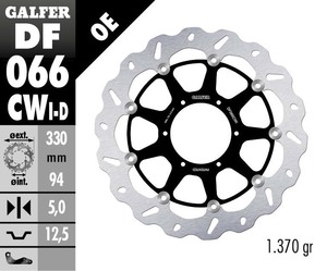 דיסק בלם צף גלפר - GALFER DISC DF066CWI