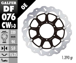 דיסק בלם צף גלפר - GALFER DISC DF076CWD
