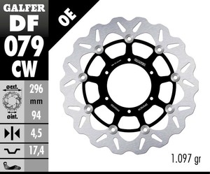 דיסק בלם צף גלפר - GALFER DISC DF079CW