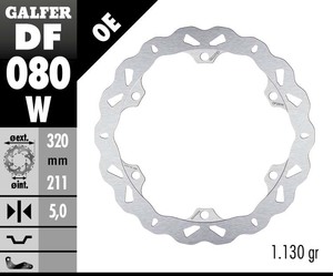 דיסק בלם גלפר - GALFER DISC DF080W