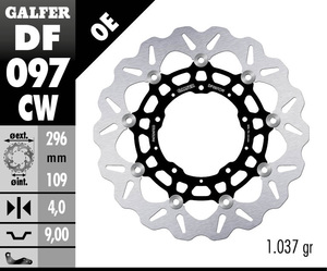 דיסק בלם צף גלפר - GALFER DISC DF097CW