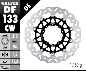 דיסק בלם צף גלפר - GALFER DISC DF133CW