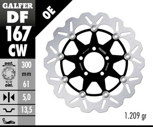 דיסק בלם צף גלפר - GALFER DISC DF167CW