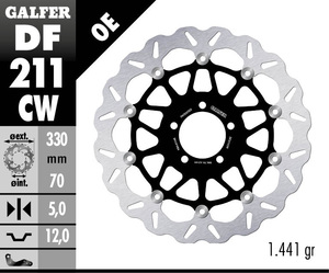 דיסק בלם צף גלפר - GALFER DISC DF211CW