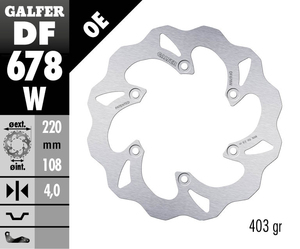 דיסק בלם גלפר - GALFER DISC DF678W