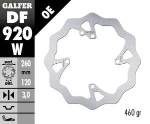 דיסק בלם גלפר - GALFER DISC DF920W