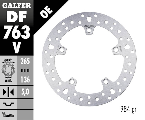 דיסק בלם GALFER DF763V לאופנוע מקצועי