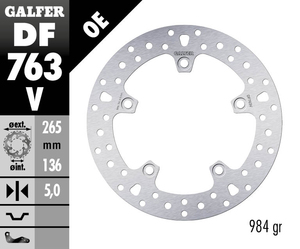 דיסק בלם גלפר - GALFER DISC DF763V