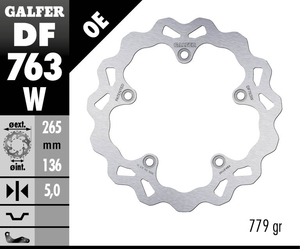 דיסק בלם גלפר - GALFER DISC DF763W
