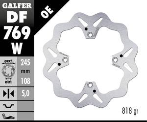 דיסק בלם גלפר - GALFER DISC DF769W