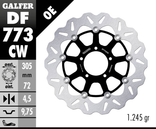 דיסק בלם צף GALFER DF773CW לאופנוע מקצועי