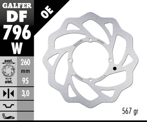 דיסק בלם גלפר - GALFER DISC DF796W