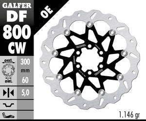 דיסק בלם צף גלפר - GALFER DISC DF800CW