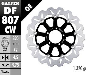 דיסק בלם צף גלפר - GALFER DISC DF807CW
