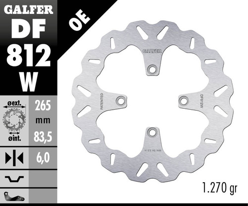 דיסק בלם GALFER DF812W לאופנוע איכותי
