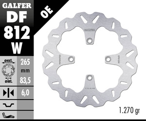 דיסק בלם גלפר - GALFER DISC DF812W