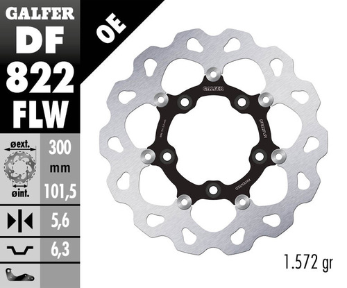 דיסק בלם צף GALFER DF822FLW לאופנוע איכות פרימיום