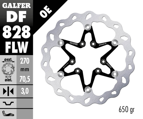דיסק בלם צף GALFER DF828FLW לאופנוע ביצועים גבוהים