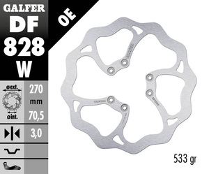 דיסק בלם גלפר - GALFER DISC DF828W