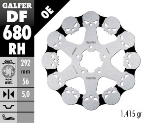 דיסק בלם גולגלות גלפר - GALFER DISC DF680RH
