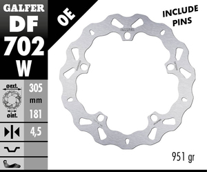 דיסק בלם גלפר - GALFER DISC DF702W