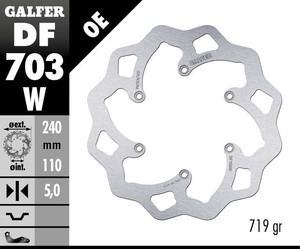 דיסק בלם גלפר - GALFER DISC DF703W